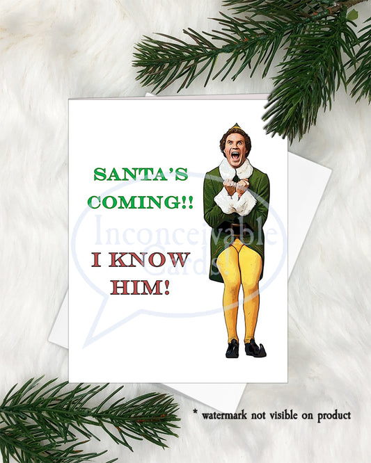 Elf - "Santa I Know Him!" Elf Christmas Card