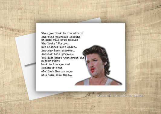 Big Trouble in Little China - "Jack Burton Says" Funny Birthday Card