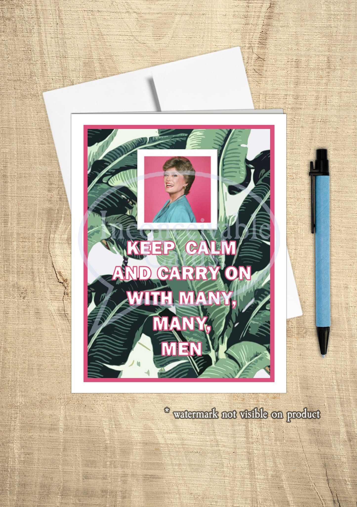 Golden Girls - "Keep Calm and Carry On With Men..." Blanche Friendship Card, Funny Card