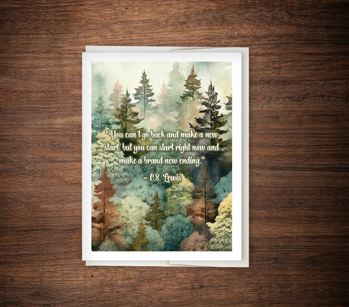C.S. Lewis “New Beginning” Greeting Card