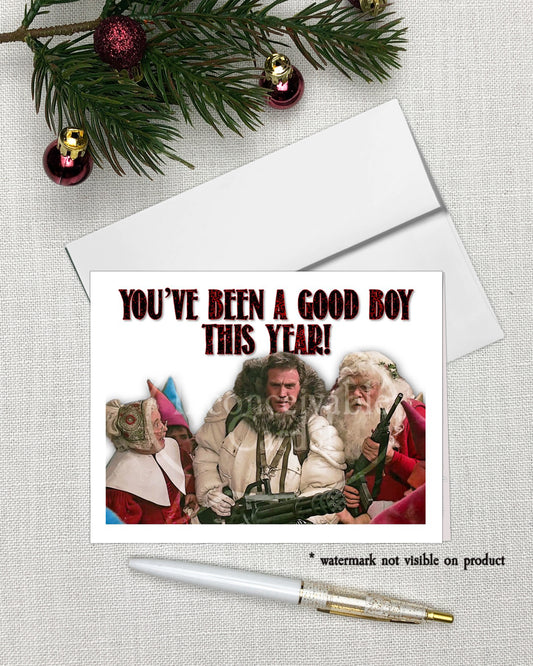 Scrooged - Lee Majors "You've Been a Good Boy" Funny Christmas Card
