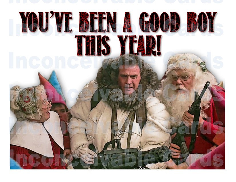 Scrooged - Lee Majors "You've Been a Good Boy" Funny Christmas Card