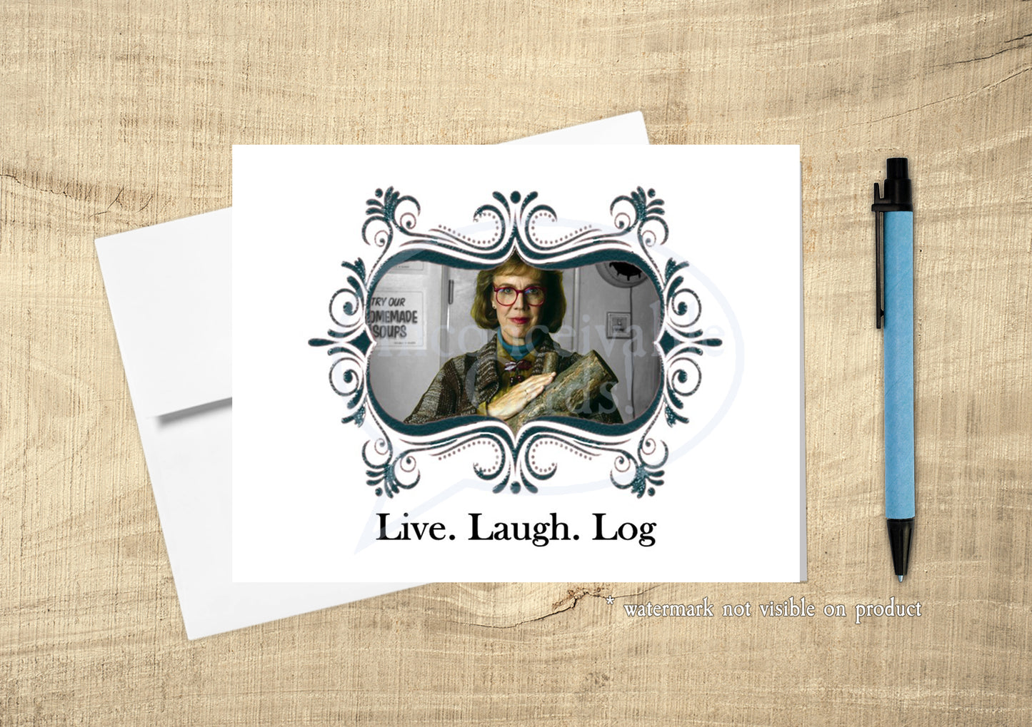 Twin Peaks - "Live. Love. Log." Card, Thinking of You Card, Good Luck, Any Occasion Card