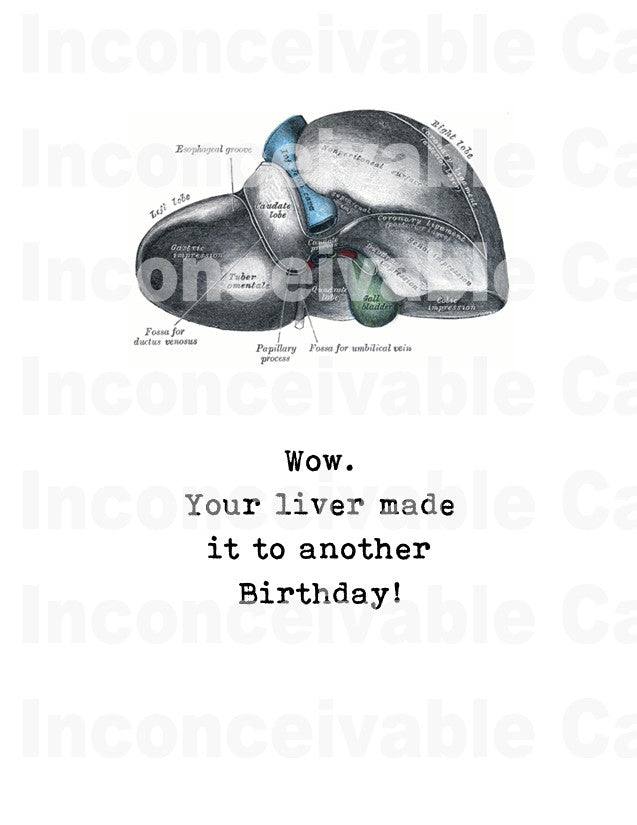Your Liver Made it! Birthday Card