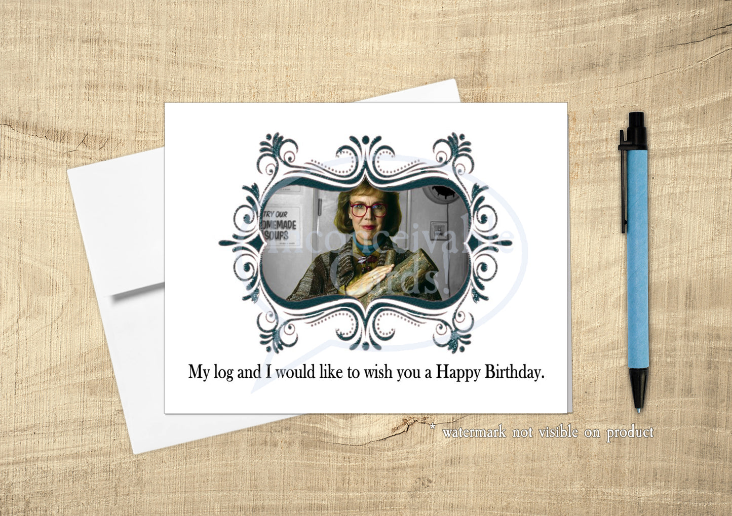 Twin Peaks - "Log Wishes You A Happy Birthday" card, supernatural birthday card