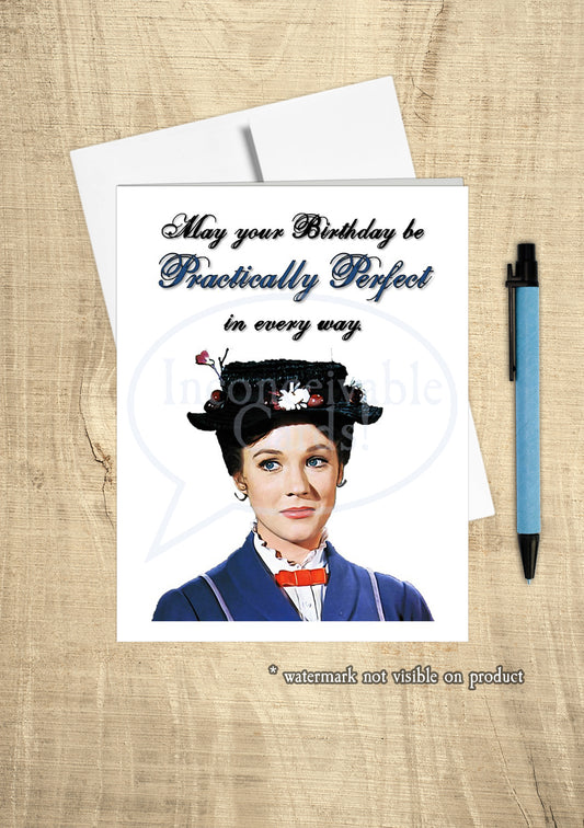 Mary Poppins - "Practically Perfect" Birthday Card