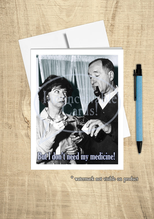 Bewitched "Take Your Medicine" Get Well Card, Encouragement