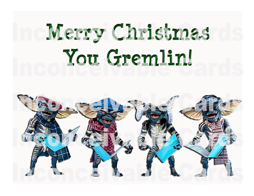 Gremlins "Merry Christmas You Gremlin" Christmas Card