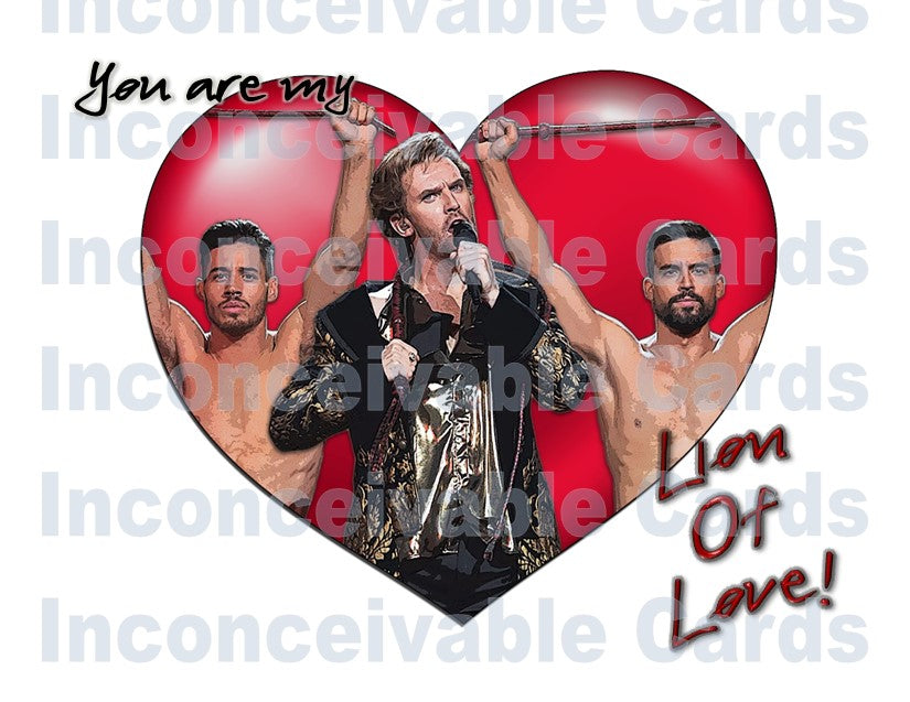 Eurovision "You Are My Lion of Love" Funny Romantic Card, Just Because