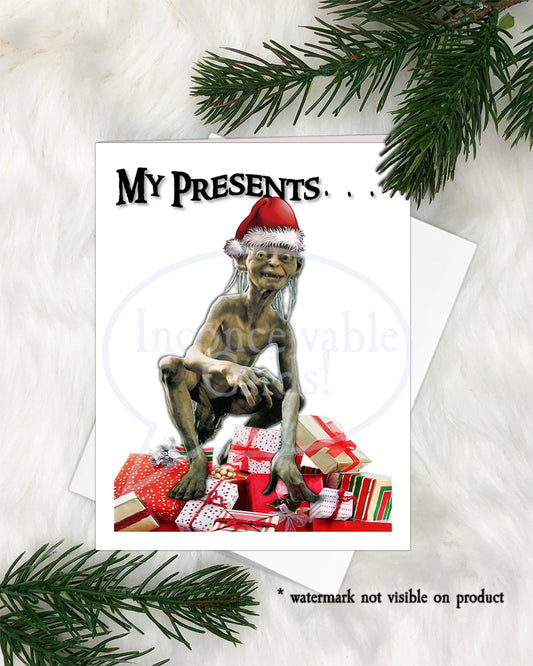 LOTR - My Presents [Precious] Christmas Card