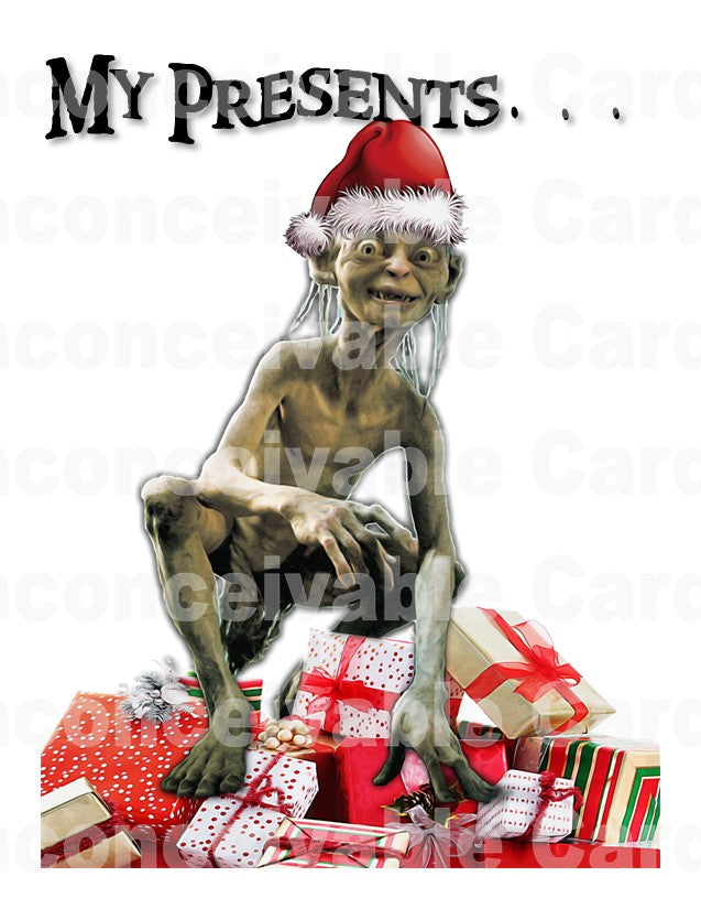 LOTR - My Presents [Precious] Christmas Card