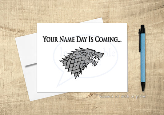 Thrones - Name Day Birthday Card