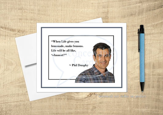 Modern Family - "Life Gives You Lemons" Funny Get Better Card, Any Occasion Card