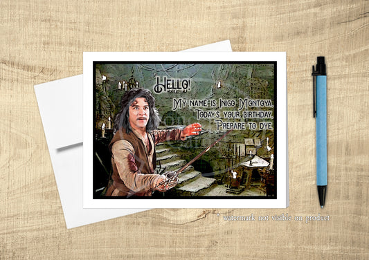 Princess Bride - "It's Your Birthday, Prepare to Dye!" Funny Birthday Card