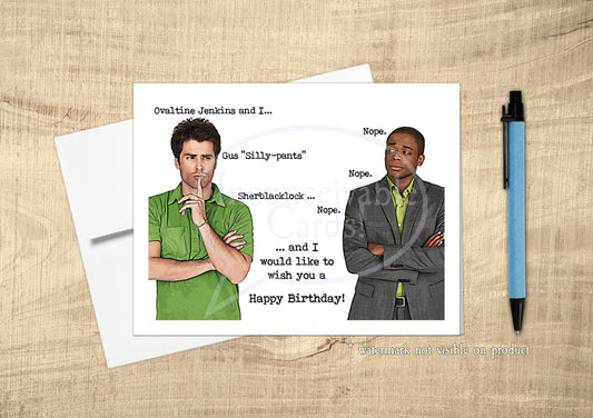 Psych - Funny Happy Birthday Card