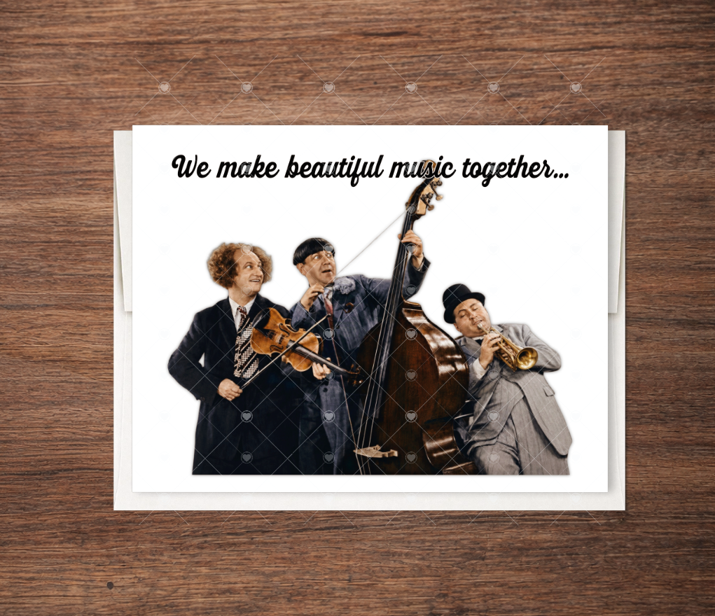 Beautiful Music Together | Funny Vintage Comedy Love Card