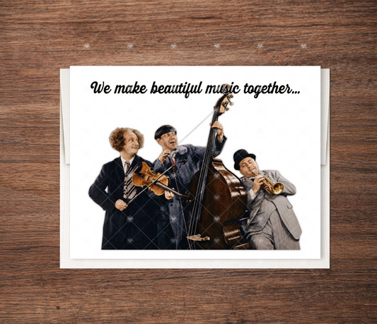 Beautiful Music Together | Funny Vintage Comedy Love Card