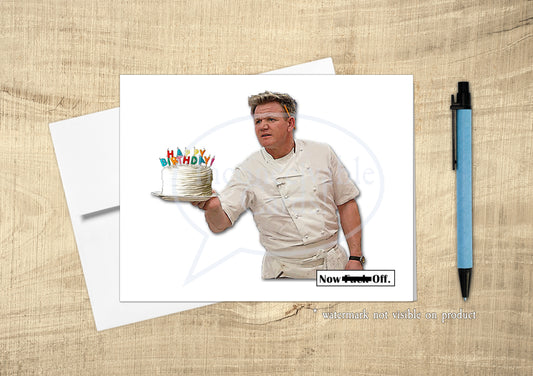 Angry Chef F- Off Funny Birthday Card