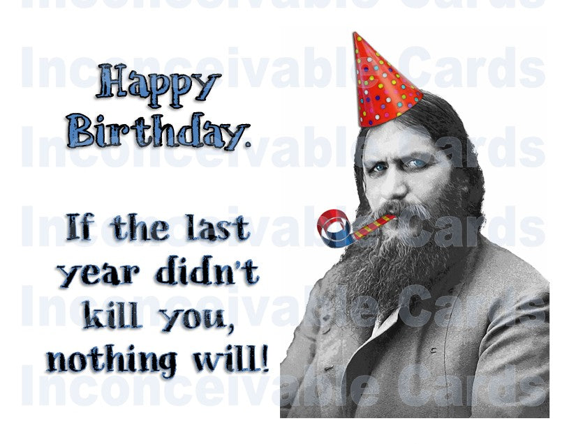 Rasputin Birthday Occasion Card