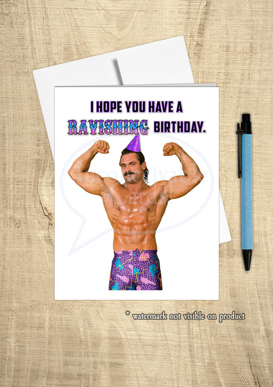 Wrestling - "Ravishing Birthday" Wrestler Birthday Card