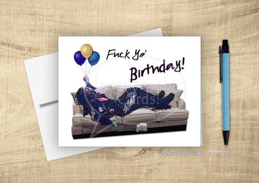 Rick James Funny Birthday Card, "F* Yo' Birthday!"