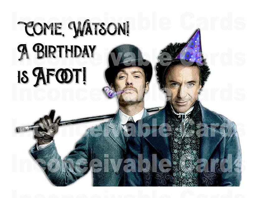 Sherlock Holmes - "A Birthday is Afoot!" Card
