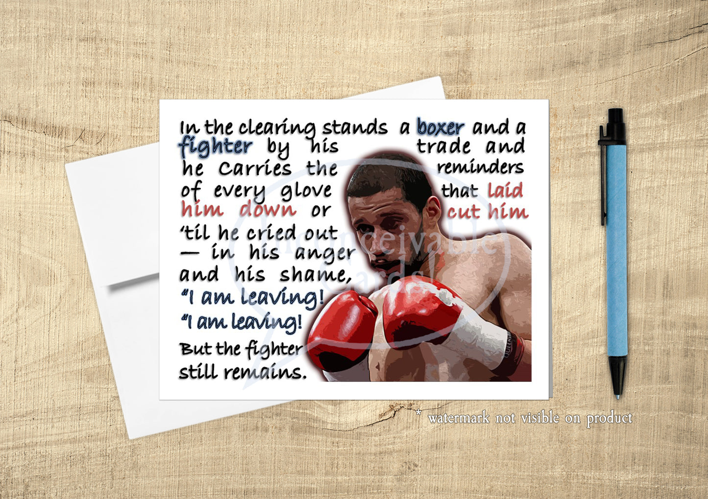 Simon and Garfunkel - Boxer Lyrics "Hang In There" Card