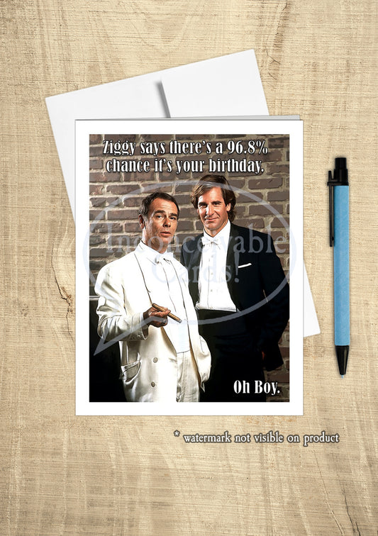 Quantum Leap - "Oh Boy!" Birthday Card, funny birthday card, scify birthday card