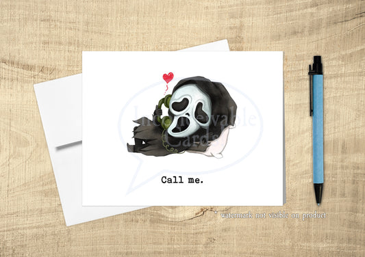 Creepy Scream Valentines Card, Love Card, Funny Scary Card, Anniversary, Thinking of You Card