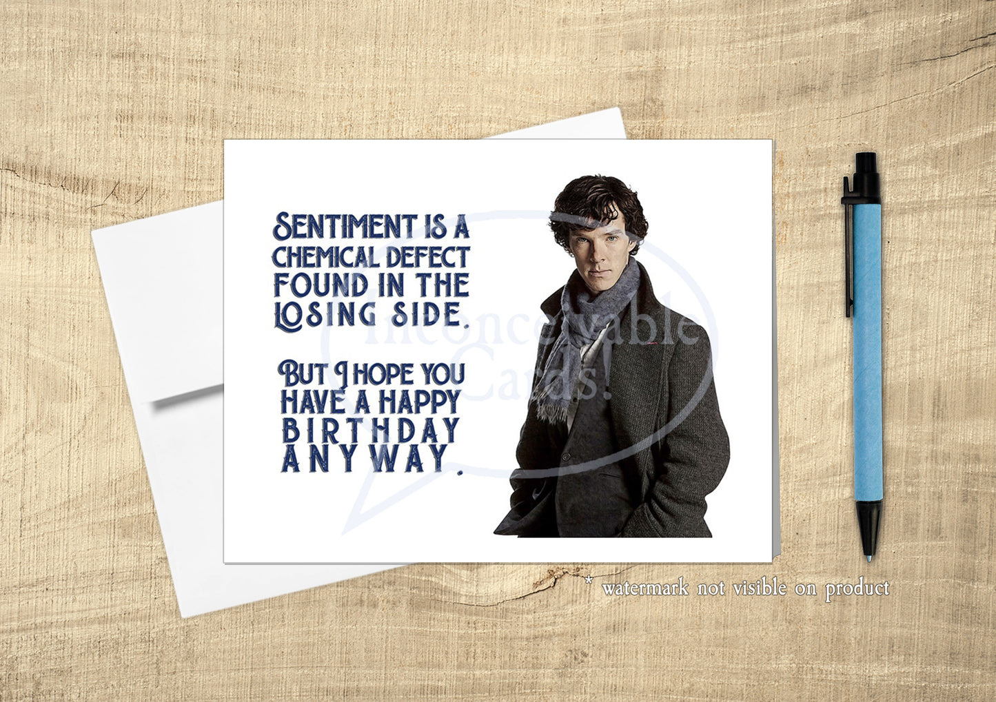 Sherlock Holmes - "Sentimental" Birthday Card