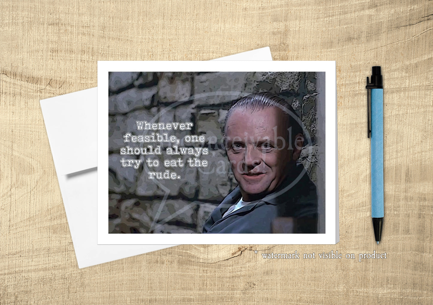 Silence of the Lambs - "Eat the Rude" Funny Thinking of You Card