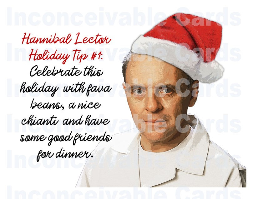 Horror - Serial Killer - Hannibal Funny Christmas Card