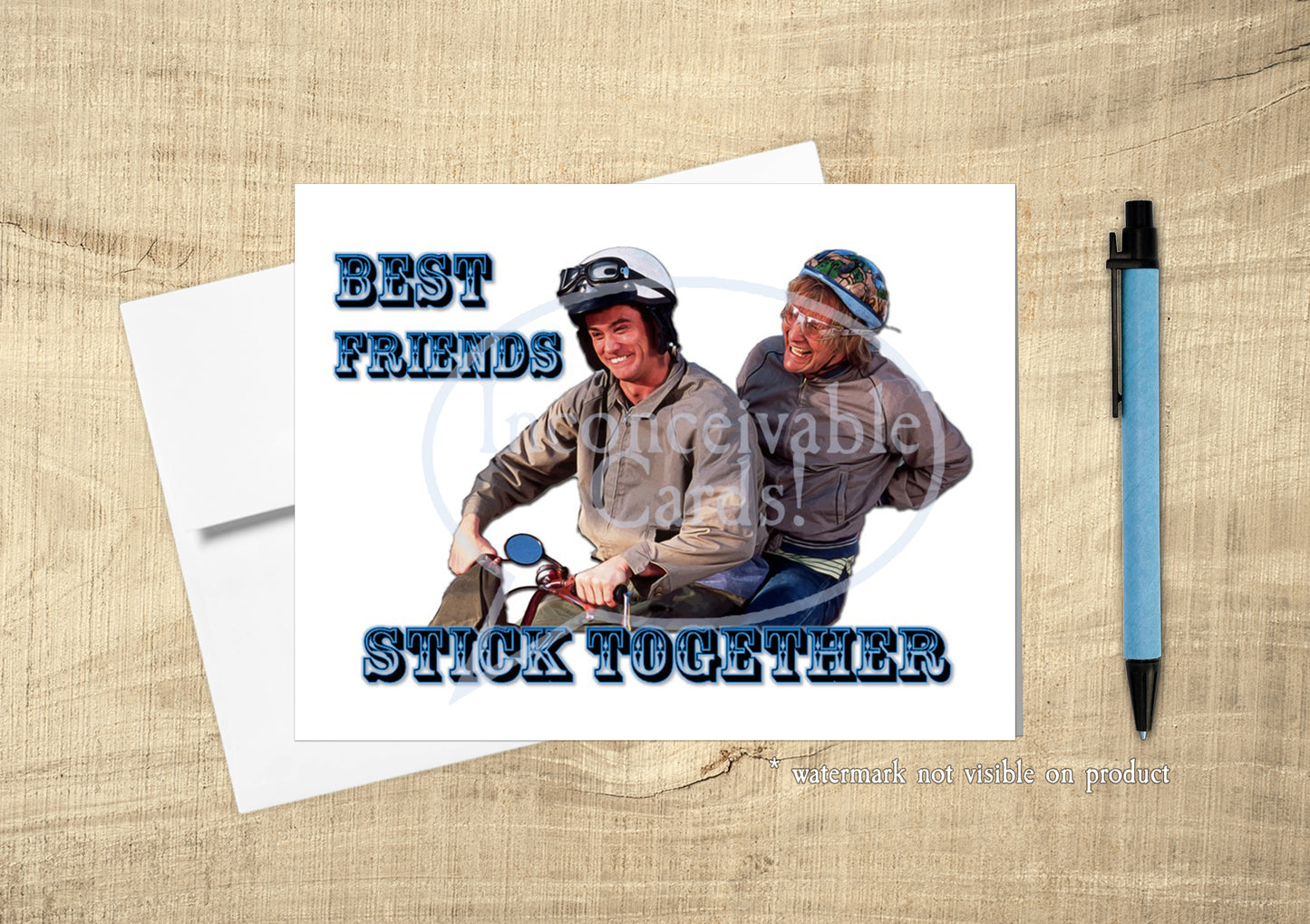 Dumb and Dumber - "Best Friends Stick Together" Funny Friendship Card