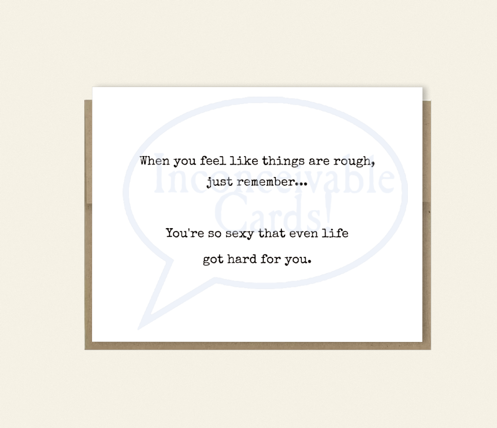 Life Got Hard | Funny Encouragement & Thinking of You Card