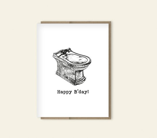 Funny Happy Bidet Birthday Card