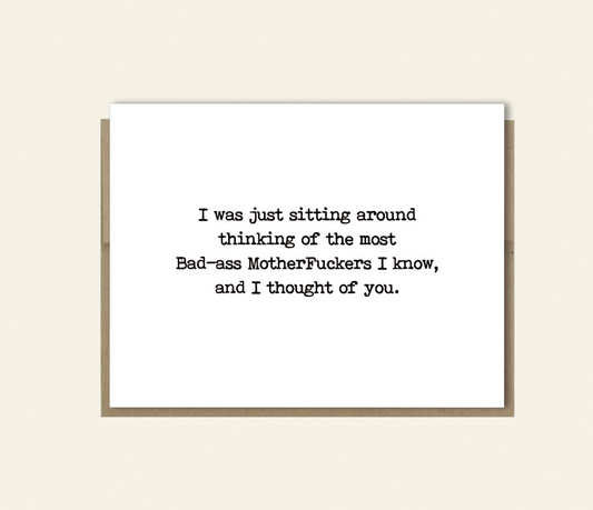 Bad Ass M-Fer Card, Thinking of You, Hang in There, Happy Birthday For Her