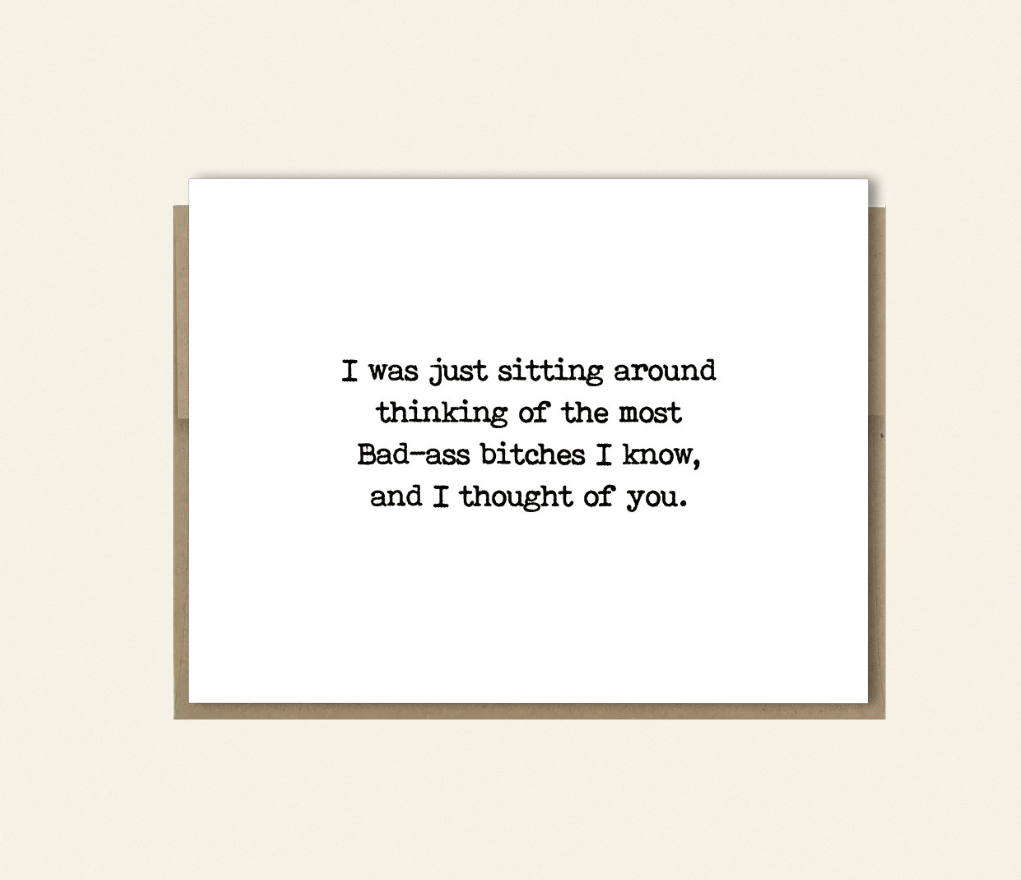 Bad Ass B*tch Card, Funny Card for Her, Thinking of You, Hang in There, Happy Birthday For Her