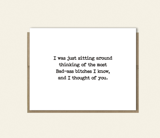 Bad Ass B*tch Card, Funny Card for Her, Thinking of You, Hang in There, Happy Birthday For Her