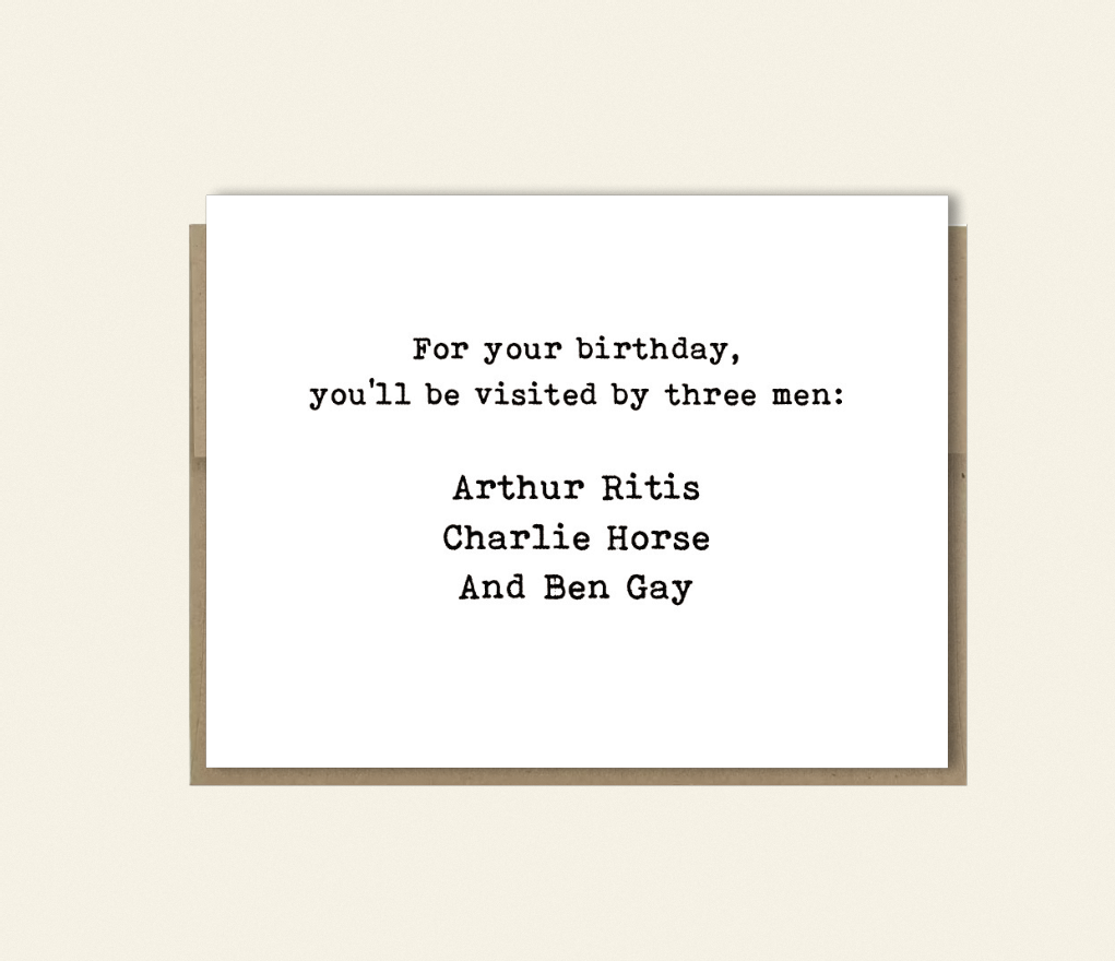 Three Wise Aches Birthday Card