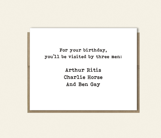 Three Wise Aches Birthday Card