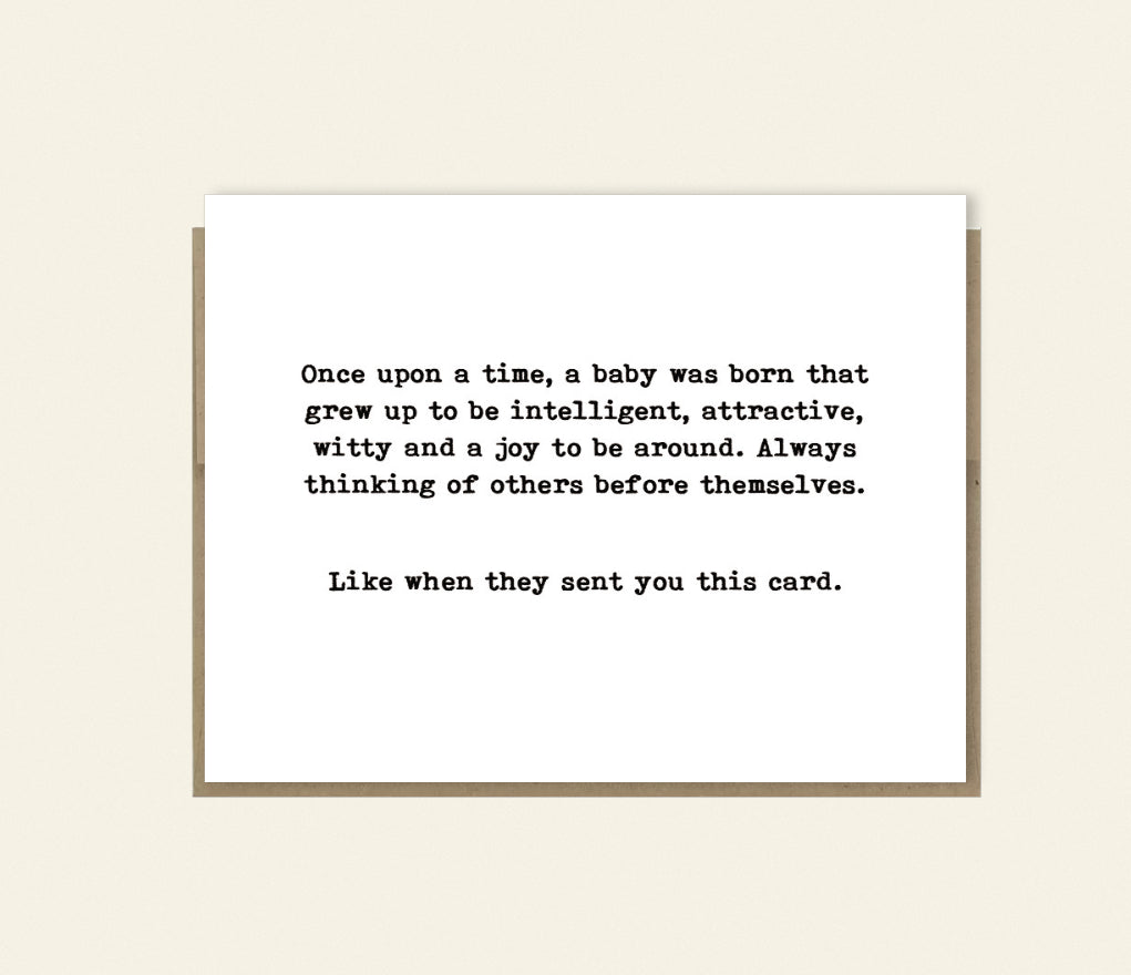 Card from an Attractive, Witty Friend - Funny Card, Card for Any Occasion, Sarcastic Birthday Card, Just Because Card