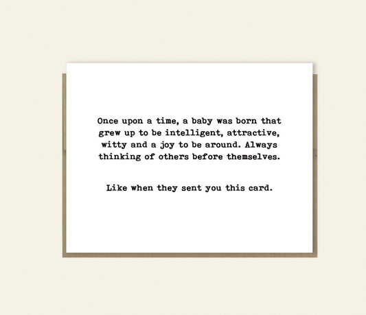 Card from an Attractive, Witty Friend - Funny Card, Card for Any Occasion, Sarcastic Birthday Card, Just Because Card