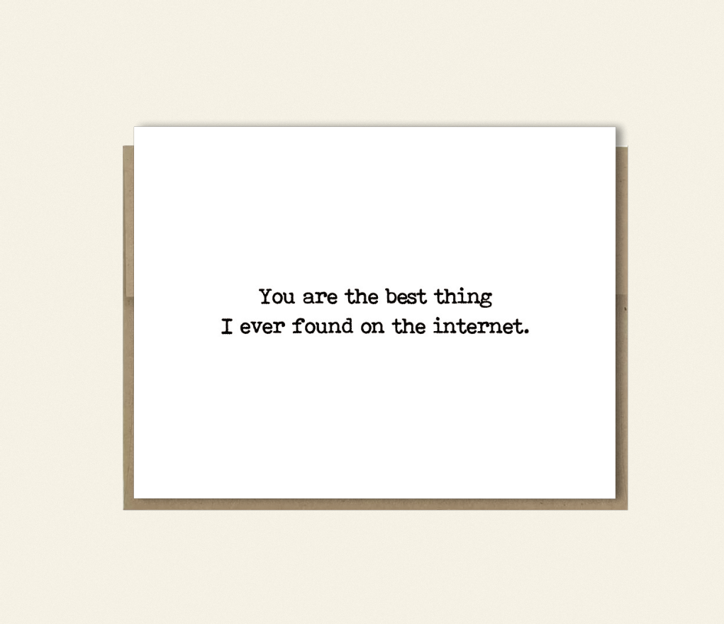 Funny "Online Dating" Romantic Card