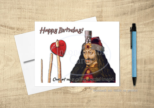 Vlad Dracul - Funny Birthday Card, Anniversary Card, Dark Humor