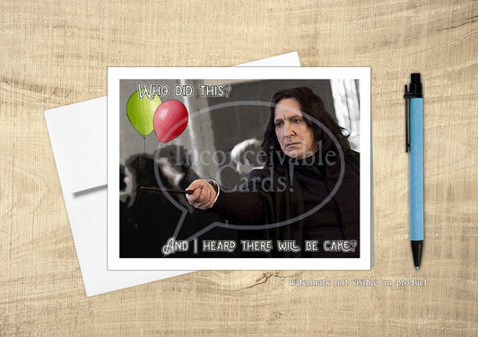 Wizard - Who Did This Funny Birthday Is In Order Card