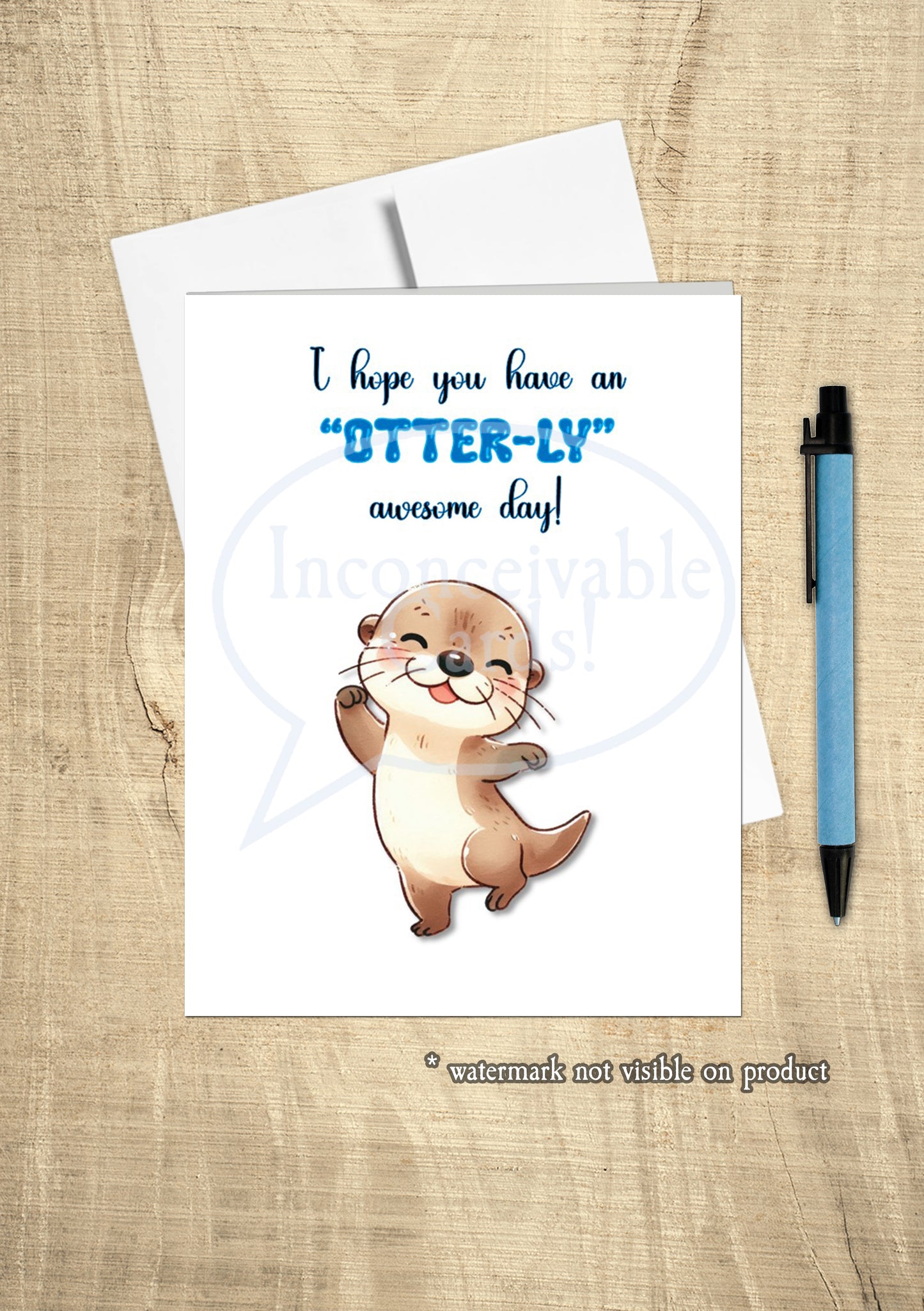 Have an "Otterly" Awesome Day! Funny Otter Card