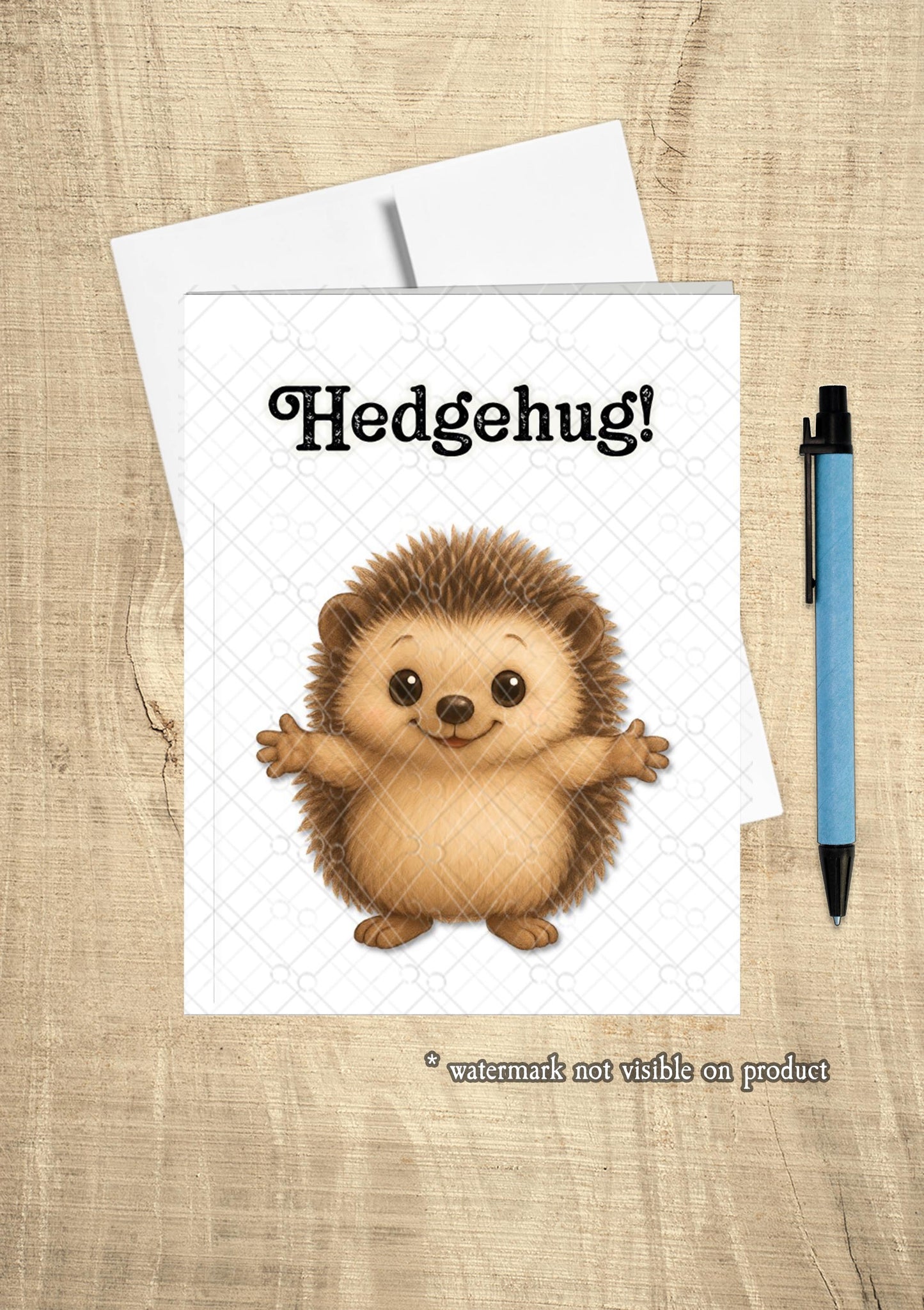 Hedgehug! – Adorable Pun Card (Warning: May Cause Excessive Smiling), Thinking of You, Birthday Card, Support Card