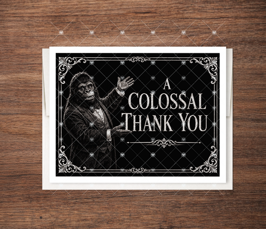 A Colossal Thank You | Funny Gorilla Thank You Card