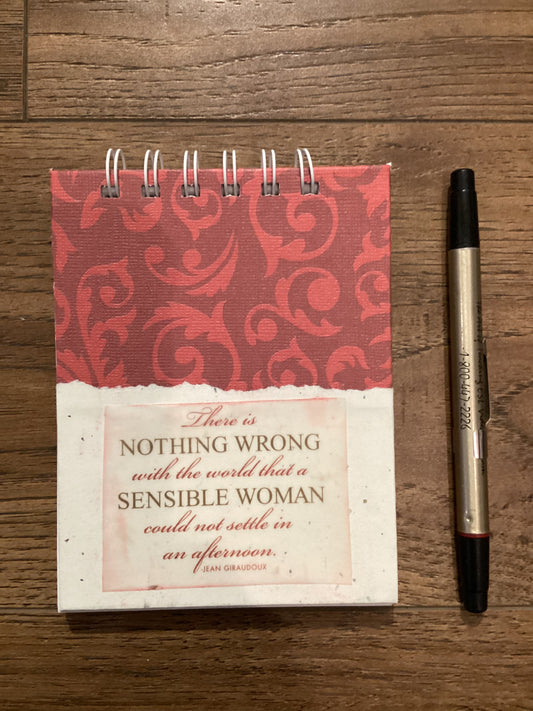 Funny and Witty Sensible Woman Notepad