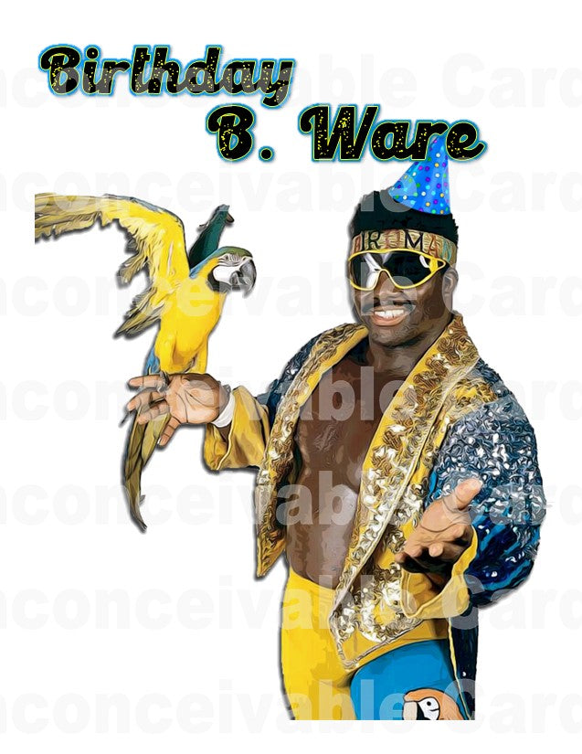 Wrestling - Koko Beware Birthday Card